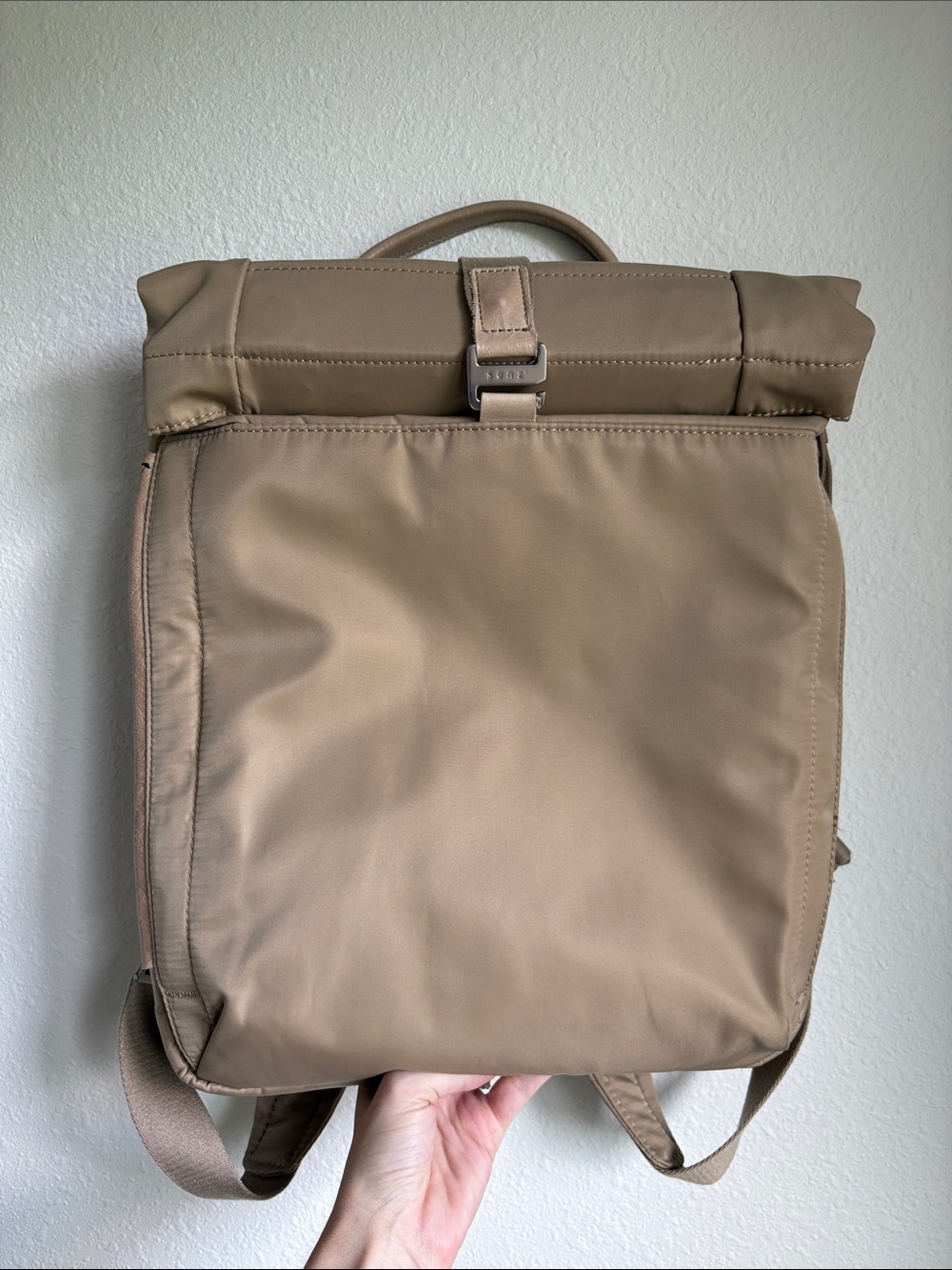 Senz Sam Water-Resistant Commuter Laptop Backpack “Cafe Latte”